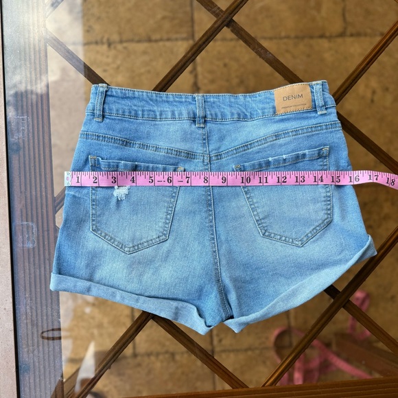 LOVE TREE Distressed Denim Shorts High Waist M - Picture 11 of 11